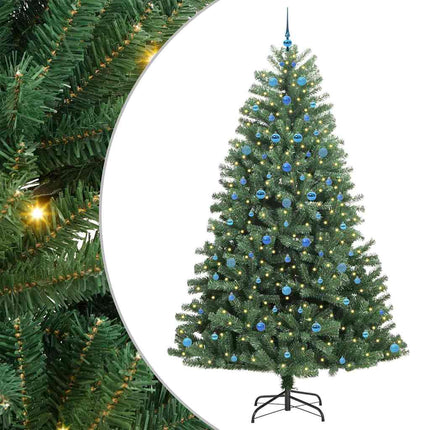 Plast Hingad Julgran med stativ Grön 240 cm PVC och metall