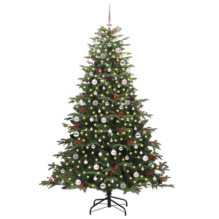 Konstgjord julgran Grön 240 cm PVC och Metall och Plast