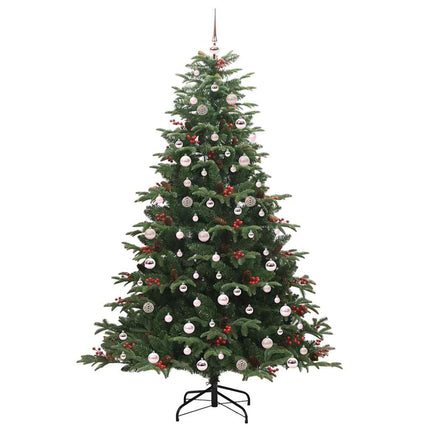 Konstgjord julgran Grön 240 cm PVC och Metall och Plast