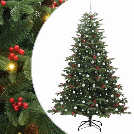 Konstgjord julgran Grön 240 cm PVC och Metall och Plast