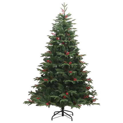 Konstgjord julgran Grön 240 cm PVC och Metall och Plast