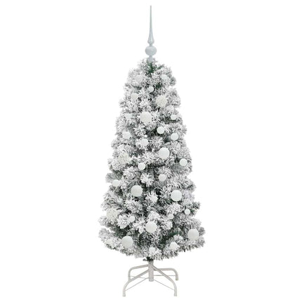 Plast Hingad Julgran med 150 LED-lampor Grön och Vit 120 cm