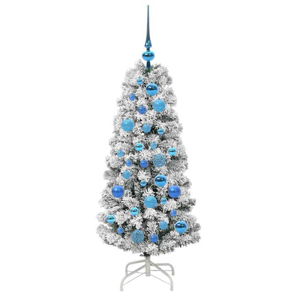 Plast Hingad Julgran med 150 LED-lampor Grön och Vit 120 cm