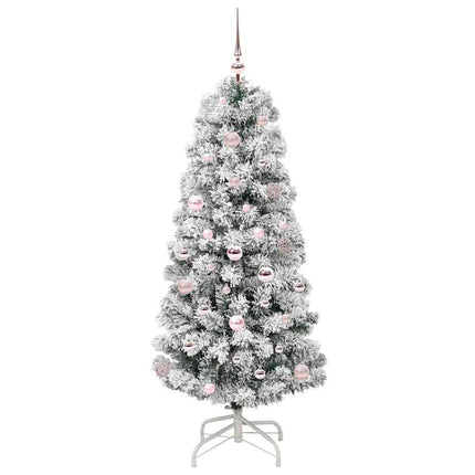 Plast Hingad Julgran med 150 LED-lampor Grön och Vit 150 cm