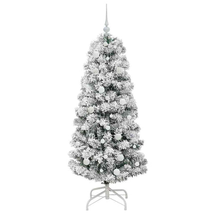 Plast Hingad Julgran med 150 LED-lampor Grön och Vit 150 cm