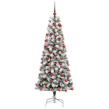 Plast Hingad Julgran med 300 LED-lampor Grön och Vit 180 cm