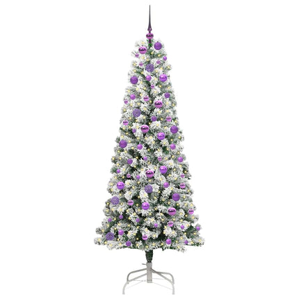 Plast Hingad Julgran med 300 LED-lampor Grön och Vit 180 cm