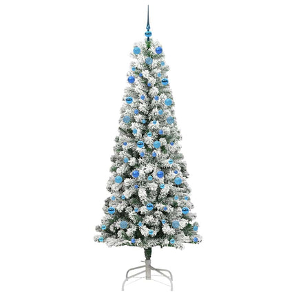Plast Hingad Julgran med 300 LED-lampor Grön och Vit 210 cm