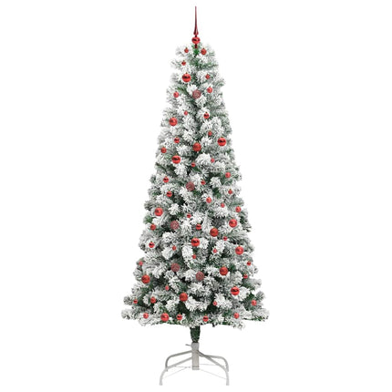 Plast Hingad Julgran med 300 LED-lampor Grön och Vit 240 cm