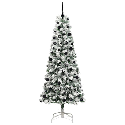 Plast Hingad Julgran med 300 LED-lampor Grön och Vit 240 cm
