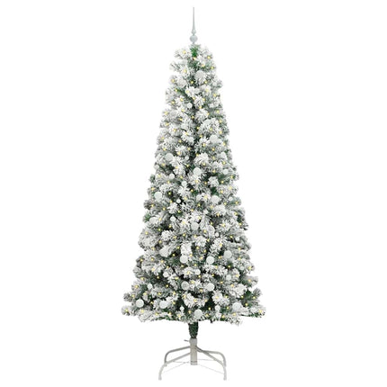 Plast Hingad Julgran med 300 LED-lampor Grön och Vit 240 cm
