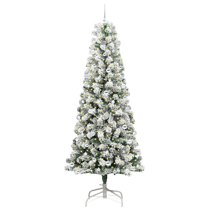 Plast Hingad Julgran med 300 LED-lampor Grön och Vit 240 cm
