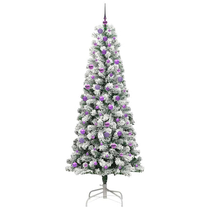 Plast Hingad Julgran med 300 LED-lampor Grön och Vit 240 cm