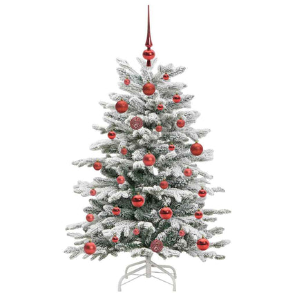 Plast Hingad Julgran med LED -remsljus Vit 120 cm PE och PVC