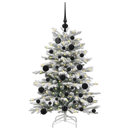 Plast Hingad Julgran med LED -remsljus Vit 120 cm PE och PVC