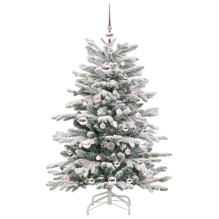 Plast Hingad Julgran med LED -remsljus Vit 120 cm PE och PVC