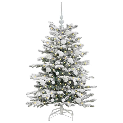 Plast Hingad Julgran med LED -remsljus Vit 120 cm PE och PVC