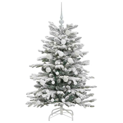 Plast Hingad Julgran med LED -remsljus Vit 120 cm PE och PVC