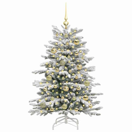 Plast Hingad Julgran med LED -remsljus Vit 120 cm PE och PVC