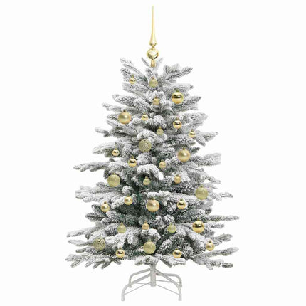 Plast Hingad Julgran med LED -remsljus Vit 120 cm PE och PVC
