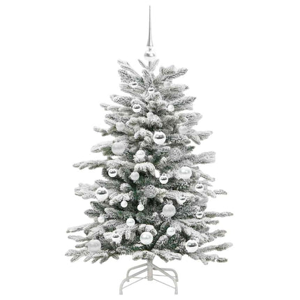Plast Hingad Julgran med LED -remsljus Vit 120 cm PE och PVC