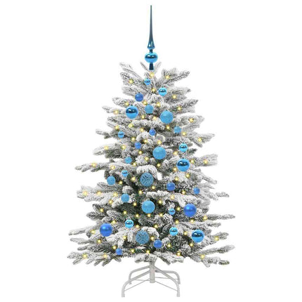 Plast Hingad Julgran med LED -remsljus Vit 120 cm PE och PVC
