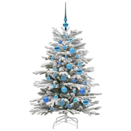 Plast Hingad Julgran med LED -remsljus Vit 120 cm PE och PVC