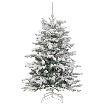 Plast Hingad Julgran med LED -remsljus Vit 150 cm PE och PVC