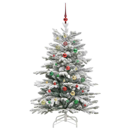 Plast Hingad Julgran med LED -remsljus Vit 150 cm PE och PVC