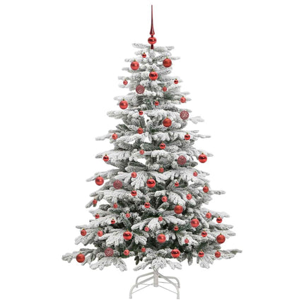 Plast Hingad Julgran med LED -remsljus Vit 180 cm PE och PVC