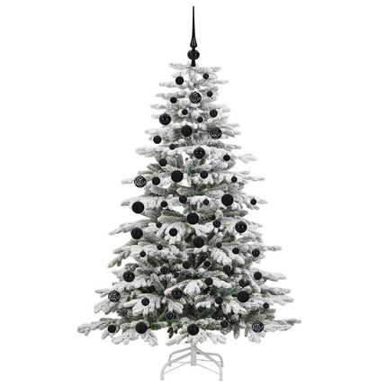 Plast Hingad Julgran med LED -remsljus Vit 180 cm PE och PVC