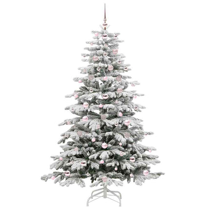 Plast Hingad Julgran med LED -remsljus Vit 180 cm PE och PVC