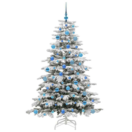 Plast Hingad Julgran med LED -remsljus Vit 180 cm PE och PVC