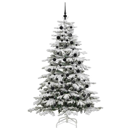Plast Hingad Julgran med LED -remsljus Vit 210 cm PE och PVC
