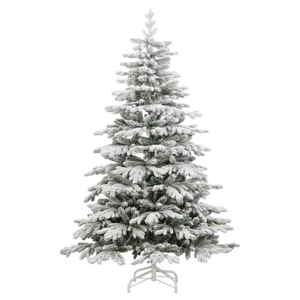 Plast Hingad Julgran med LED -remsljus Vit 210 cm PE och PVC