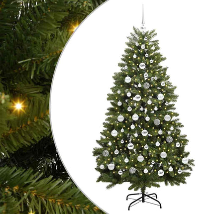 Plast Hingad Julgran Grön 180 cm PVC och stål 300 LED-lampor