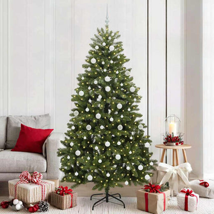 Plast Hingad Julgran Grön 210 cm PVC och stål 300 LED-lampor