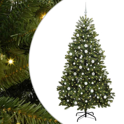 Plast Hingad Julgran Grön 210 cm PVC och stål 300 LED-lampor