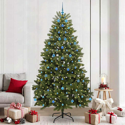 Plast Hingad Julgran Grön 240 cm PVC och stål 300 LED-lampor