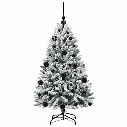 Konstgjord julgran Grön och Vit 120 cm PVC och metall