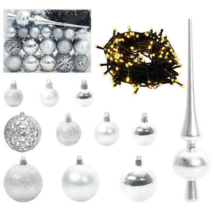 Konstgjord julgran Grön och Vit 120 cm PVC och metall