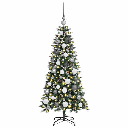 Konstgjord julgran Grön 120 cm PVC och Plast och Stål