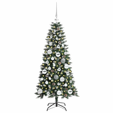 Konstgjord julgran Grön 120 cm PVC och Plast och Stål