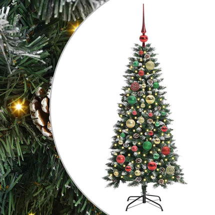 Konstgjord julgran Grön 120 cm PVC och Plast och Stål