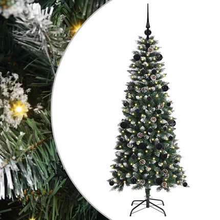 Konstgjord julgran Grön 150 cm PVC och Plast och Stål