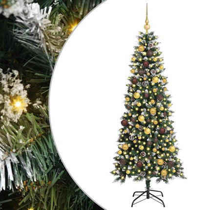 Konstgjord julgran Grön 180 cm PVC och Plast och Stål