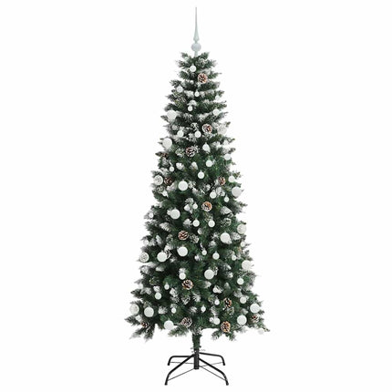 Konstgjord julgran Grön 180 cm PVC och Plast och Stål