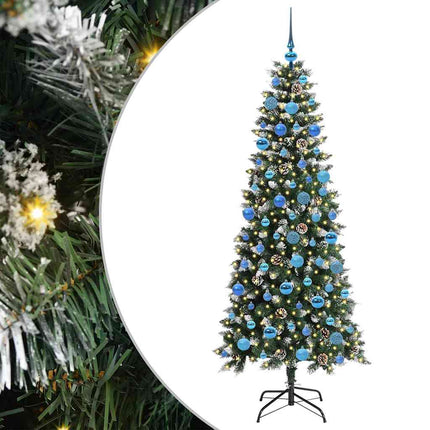 Konstgjord julgran Grön 180 cm PVC och Plast och Stål