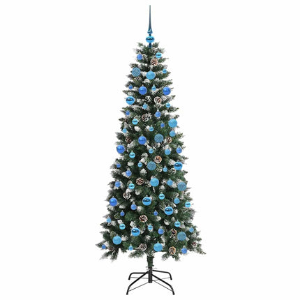 Konstgjord julgran Grön 180 cm PVC och Plast och Stål