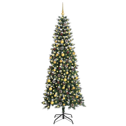 Konstgjord julgran Grön 210 cm PVC och Plast och Stål